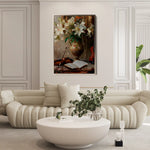Floral 618 Canvas Art 60 x 40 cm / Black