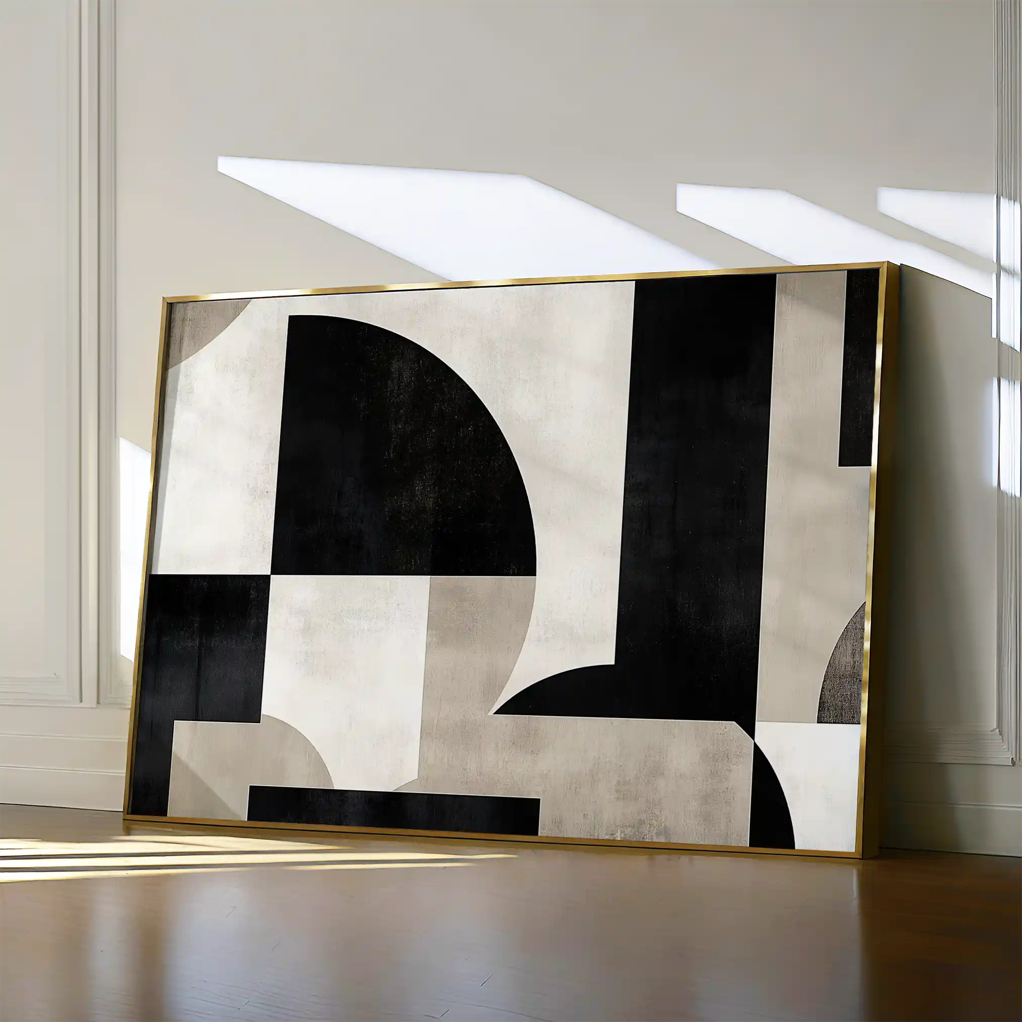 Abstract 619 Canvas Art 18" x 24" / 45 x 60 cm / Black