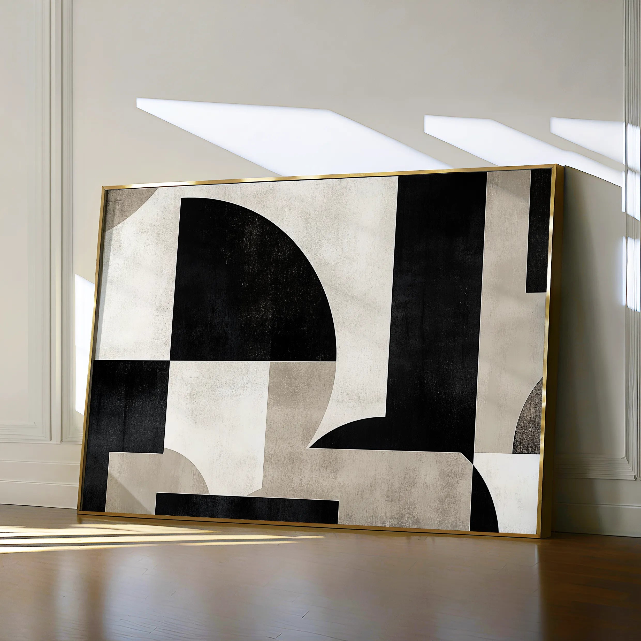 Abstract 619 Canvas Art 18" x 24" / 45 x 60 cm / Black