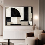 Abstract 619 Canvas Art 18" x 24" / 45 x 60 cm / Black