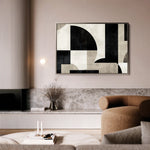 Abstract 619 Canvas Art 18" x 24" / 45 x 60 cm / Black