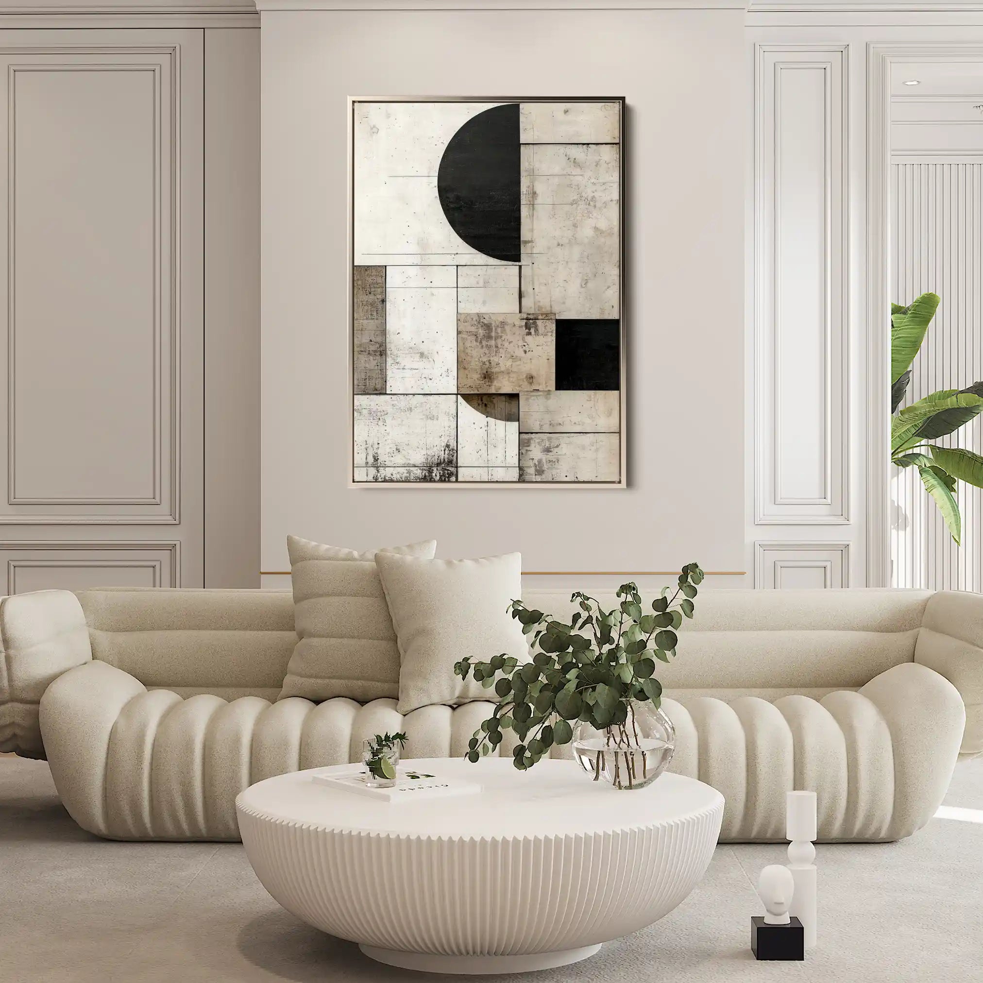 Abstract 620 Canvas Art 18" x 24" / 45 x 60 cm / Black