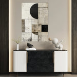 Abstract 620 Canvas Art 18" x 24" / 45 x 60 cm / Black