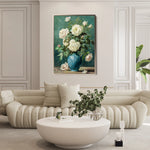 Floral 620 Canvas Art 18" x 24" / 45 x 60 cm / Black