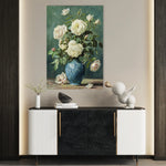 Floral 620 Canvas Art 18" x 24" / 45 x 60 cm / Black