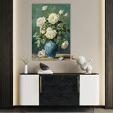 Floral 620 Canvas Art 18" x 24" / 45 x 60 cm / Black