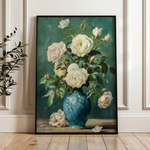 Floral 620 Canvas Art 60 x 40 cm / Black