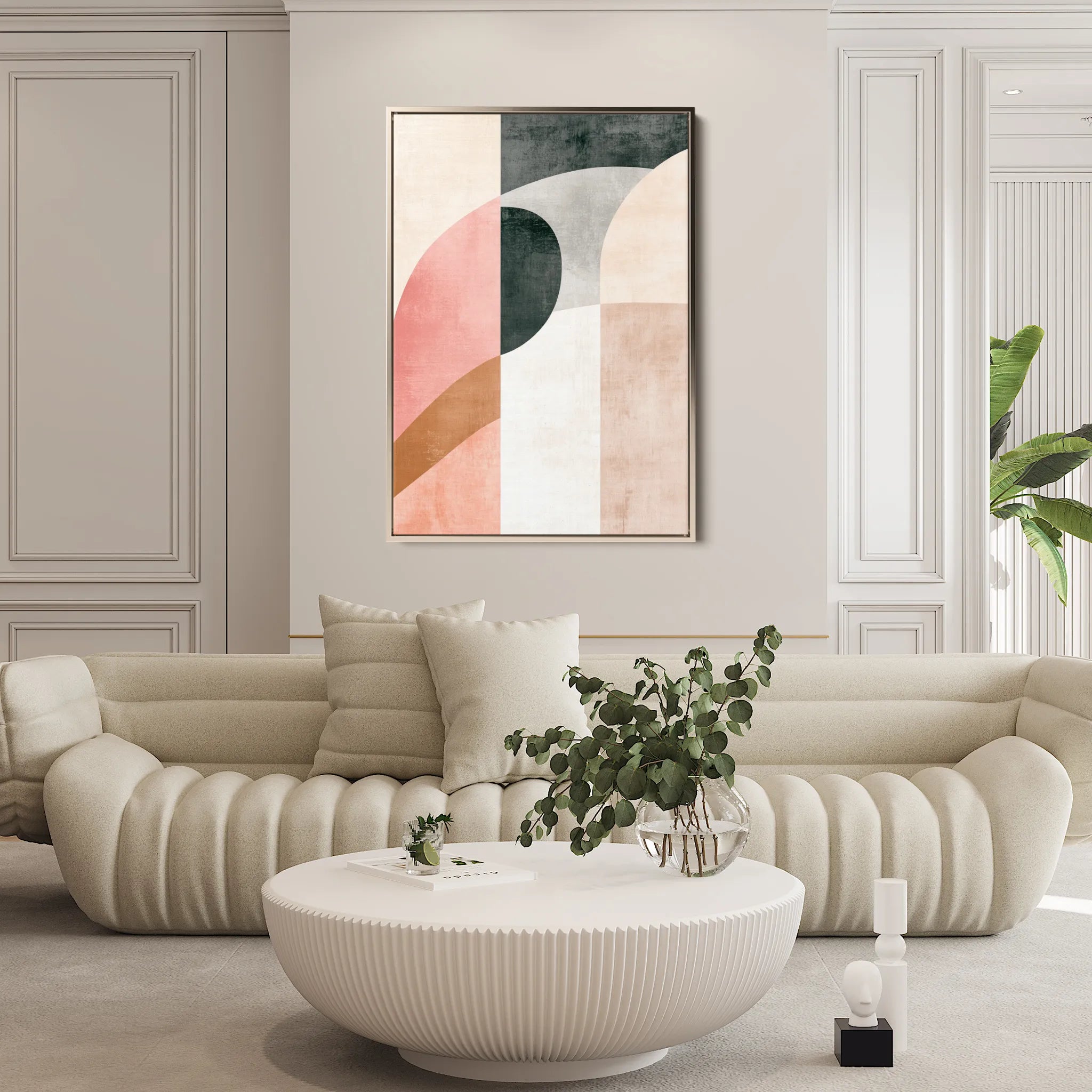 Abstract 621 Canvas Art 18" x 24" / 45 x 60 cm / Black