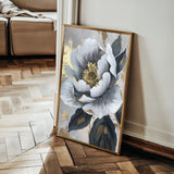 Floral 621 Canvas Art 18" x 24" / 45 x 60 cm / Black