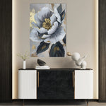 Floral 621 Canvas Art 18" x 24" / 45 x 60 cm / Black