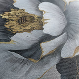 Floral 621 Canvas Art 18" x 24" / 45 x 60 cm / Black