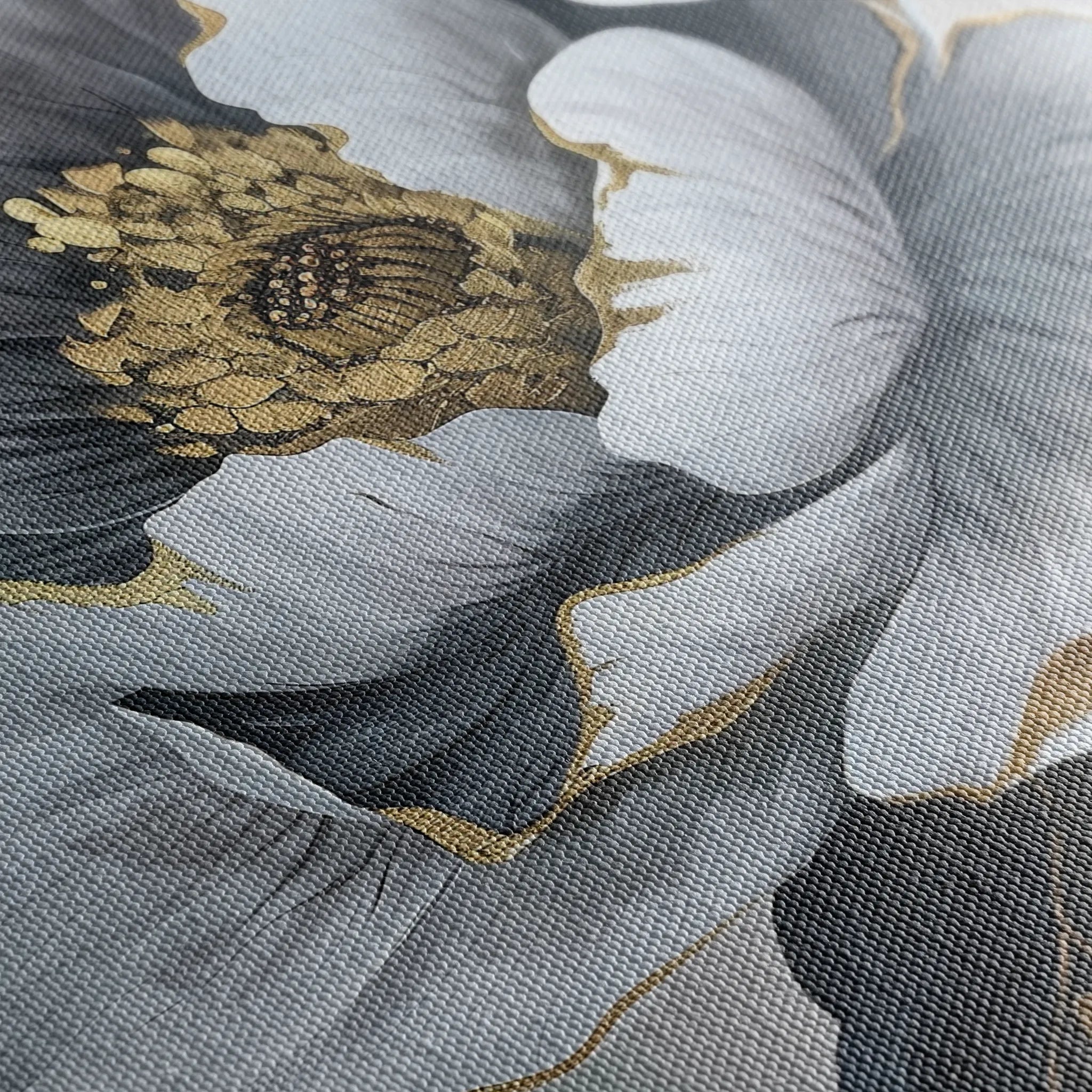 Floral 621 Canvas Art 18" x 24" / 45 x 60 cm / Black