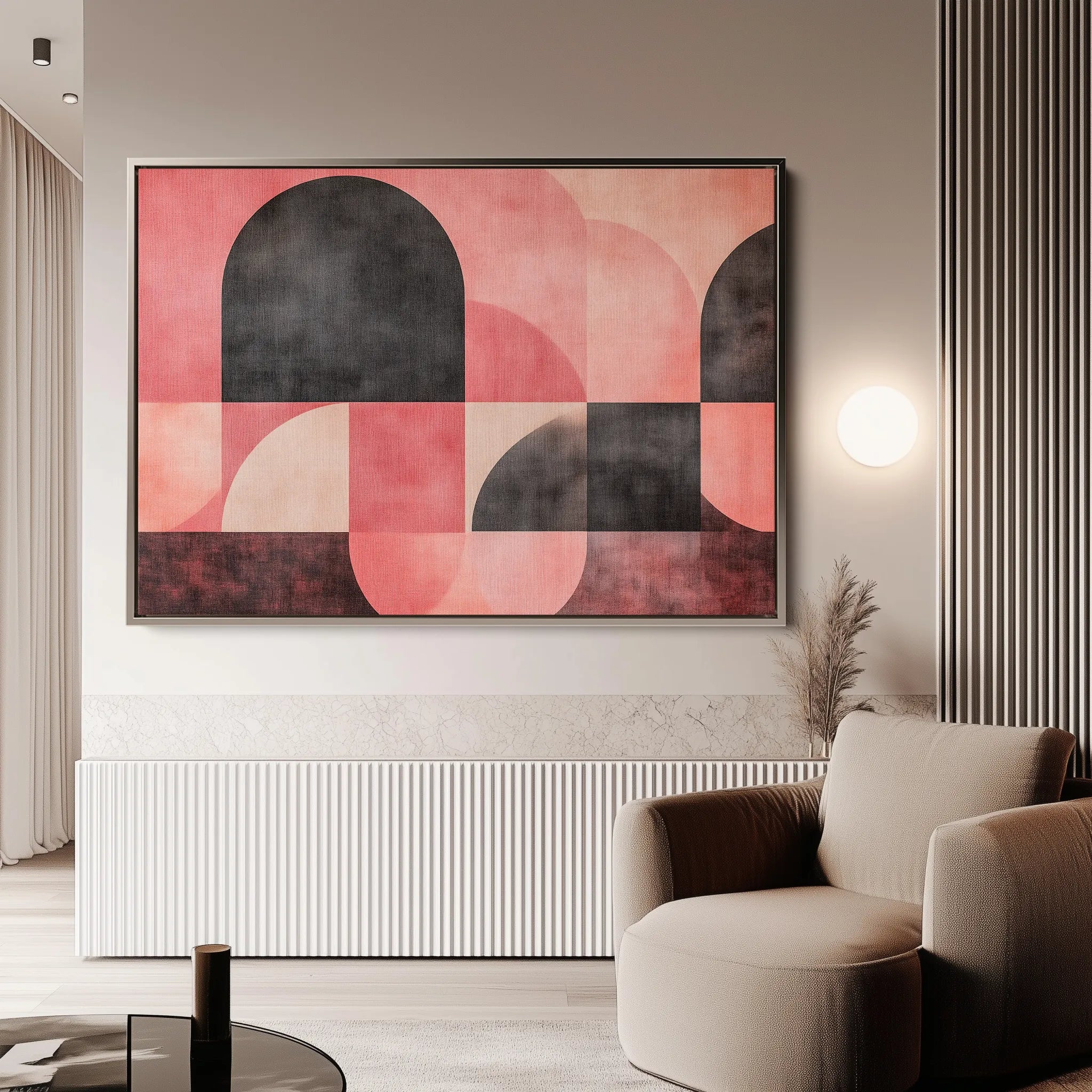 Abstract 622 Canvas Art 18" x 24" / 45 x 60 cm / Black