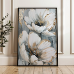 Floral 623 Canvas Art 18" x 24" / 45 x 60 cm / Black