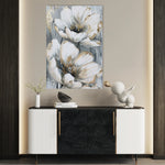 Floral 623 Canvas Art 18" x 24" / 45 x 60 cm / Black