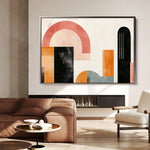 Abstract 624 Canvas Art 18" x 24" / 45 x 60 cm / Black