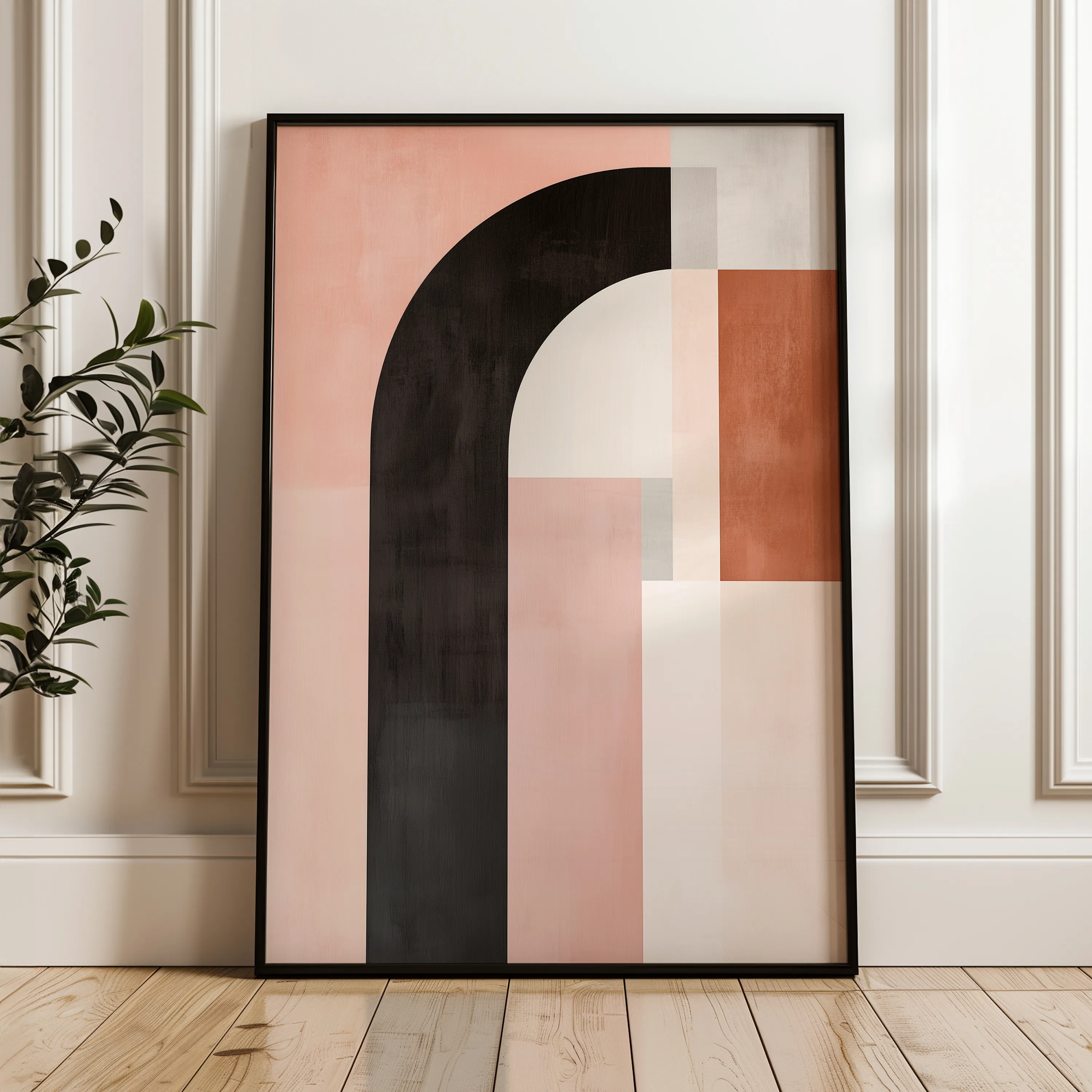 Abstract 625 Canvas Art 18" x 24" / 45 x 60 cm / Black