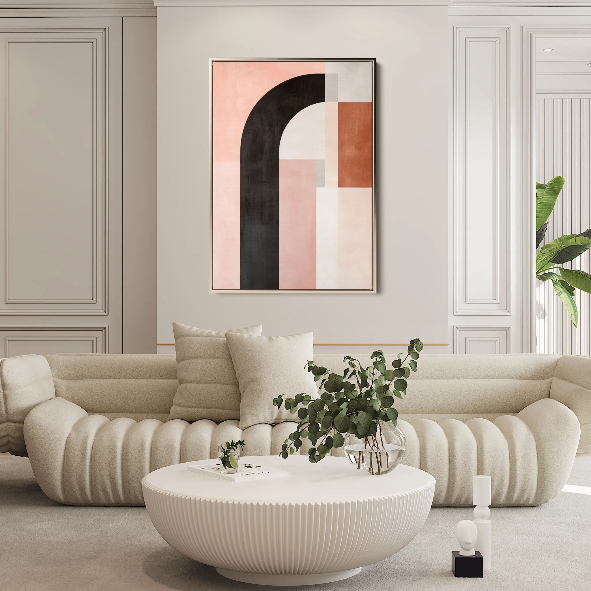 Abstract 625 Canvas Art 18" x 24" / 45 x 60 cm / Black