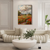 Floral 625 Canvas Art 18" x 24" / 45 x 60 cm / Black
