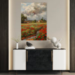 Floral 625 Canvas Art 18" x 24" / 45 x 60 cm / Black