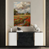 Floral 625 Canvas Art 18" x 24" / 45 x 60 cm / Black
