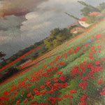 Floral 625 Canvas Art 18" x 24" / 45 x 60 cm / Black
