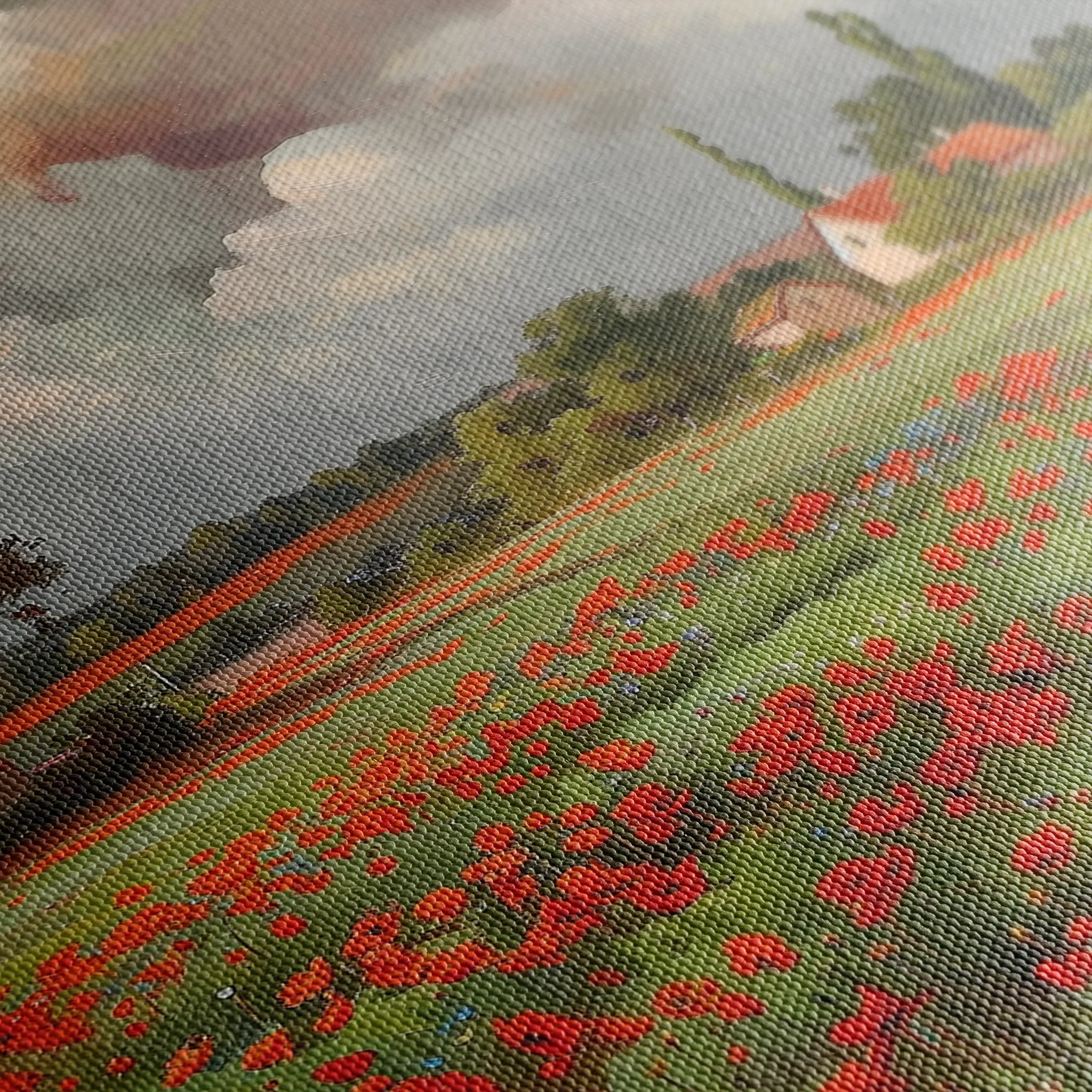 Floral 625 Canvas Art 18" x 24" / 45 x 60 cm / Black