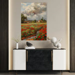 Floral 625 Canvas Art 60 x 40 cm / Black