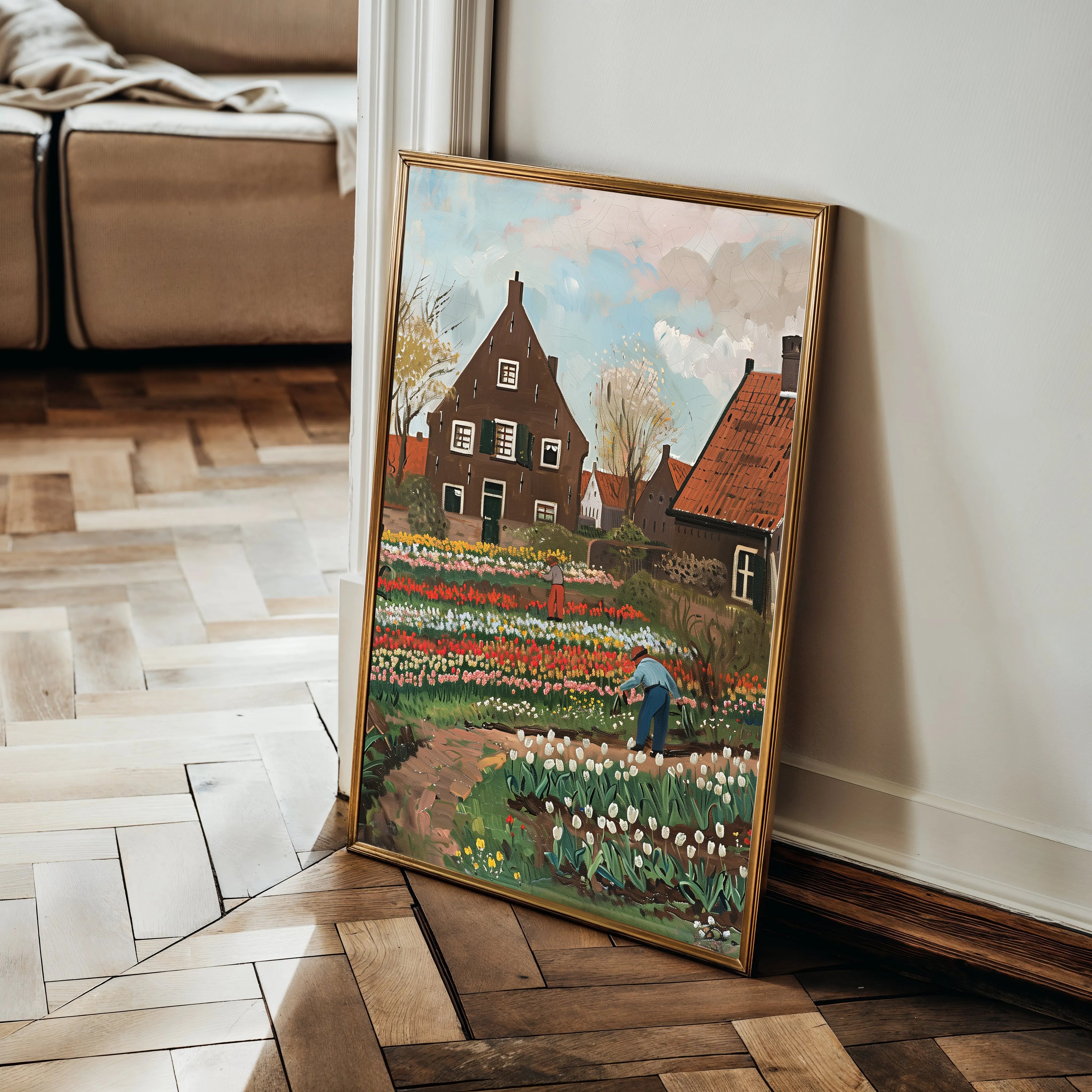 Floral 626 Canvas Art 18" x 24" / 45 x 60 cm / Black