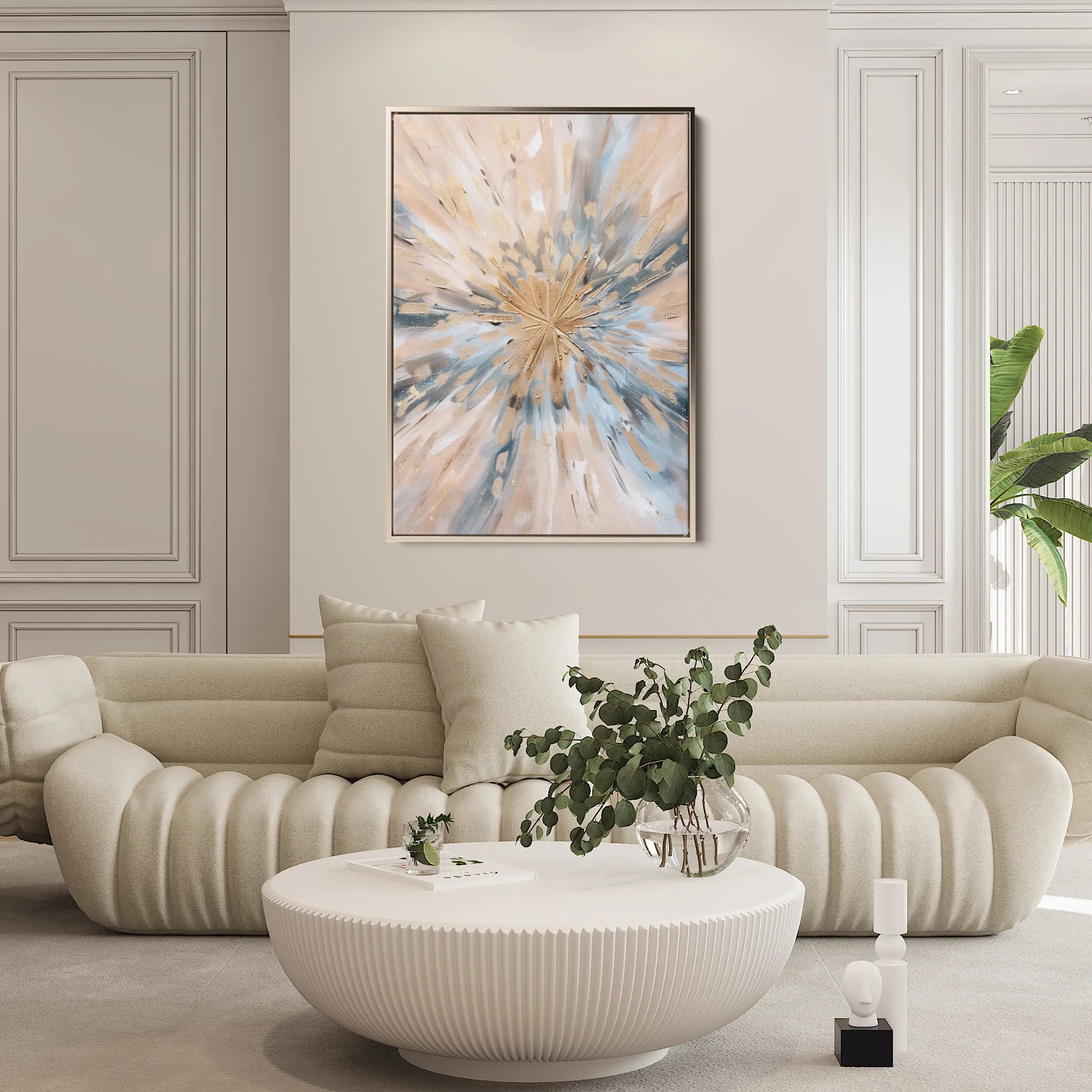 Floral 627 Canvas Art 18" x 24" / 45 x 60 cm / Black