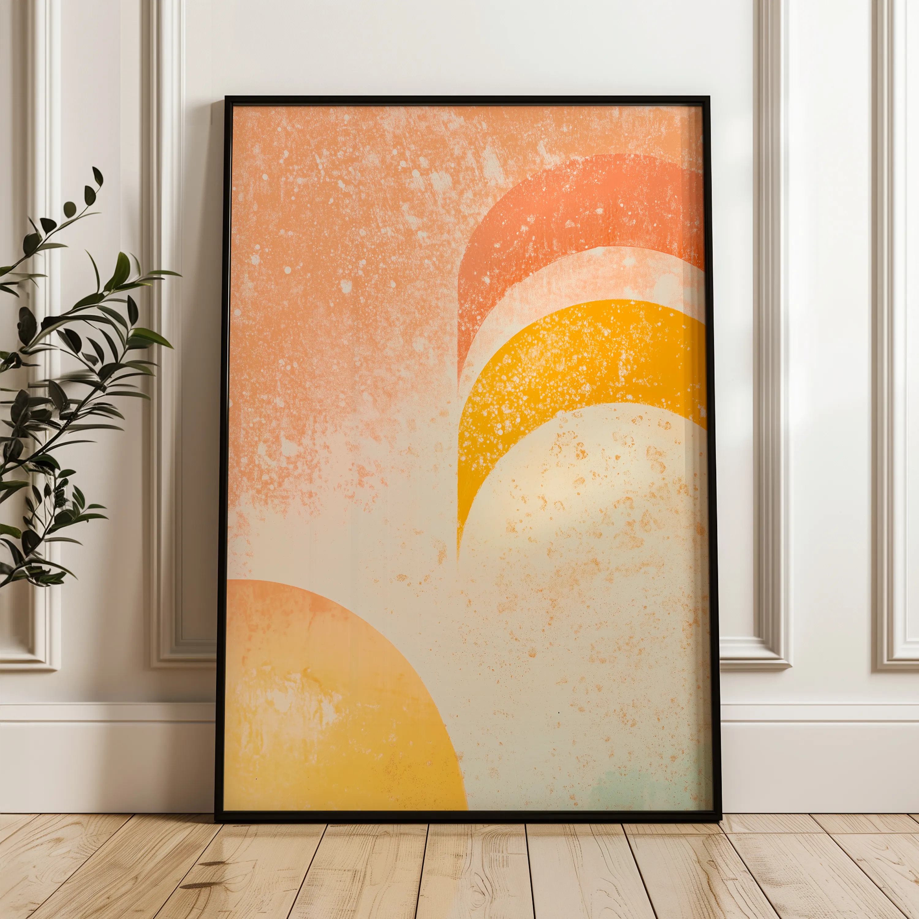 Abstract 628 Canvas Art 18" x 24" / 45 x 60 cm / Black