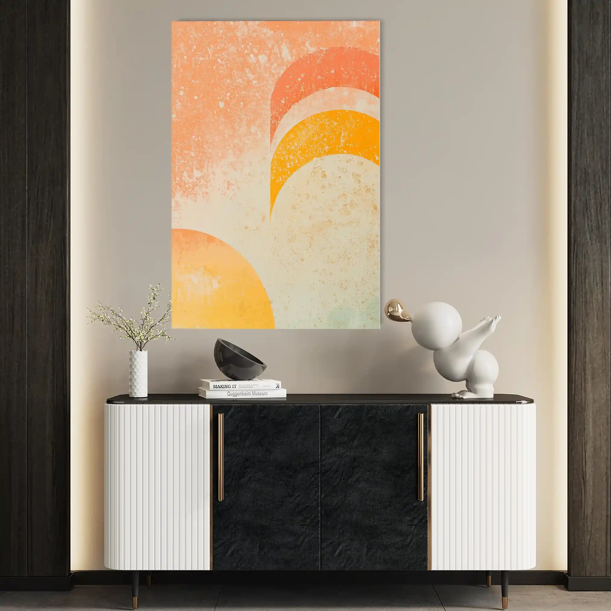 Abstract 628 Canvas Art 60 x 40 cm / Black