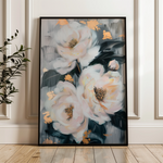 Floral 628 Canvas Art 18" x 24" / 45 x 60 cm / Black