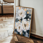 Floral 628 Canvas Art 18" x 24" / 45 x 60 cm / Black