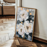 Floral 628 Canvas Art 18" x 24" / 45 x 60 cm / Black