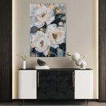 Floral 628 Canvas Art 18" x 24" / 45 x 60 cm / Black