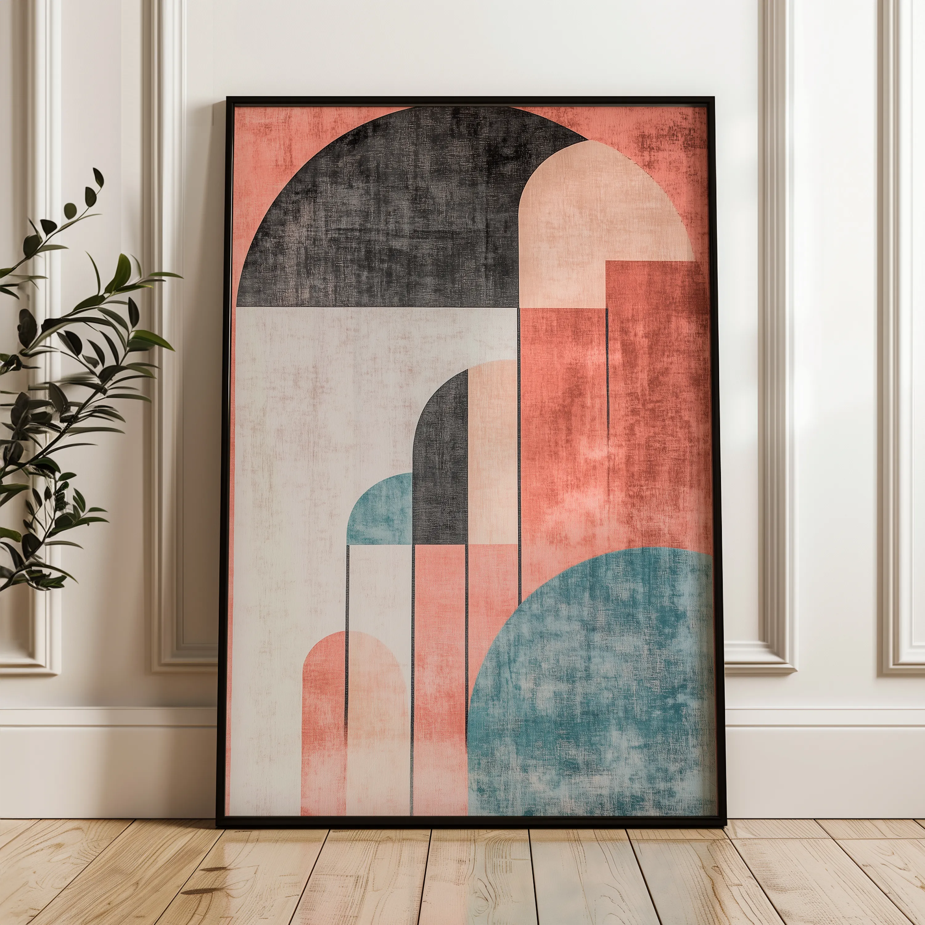 Abstract 629 Canvas Art 18" x 24" / 45 x 60 cm / Black