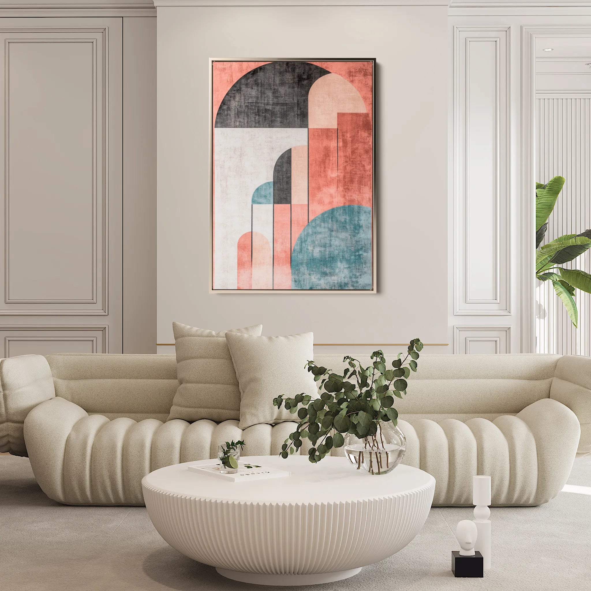 Abstract 629 Canvas Art 18" x 24" / 45 x 60 cm / Black