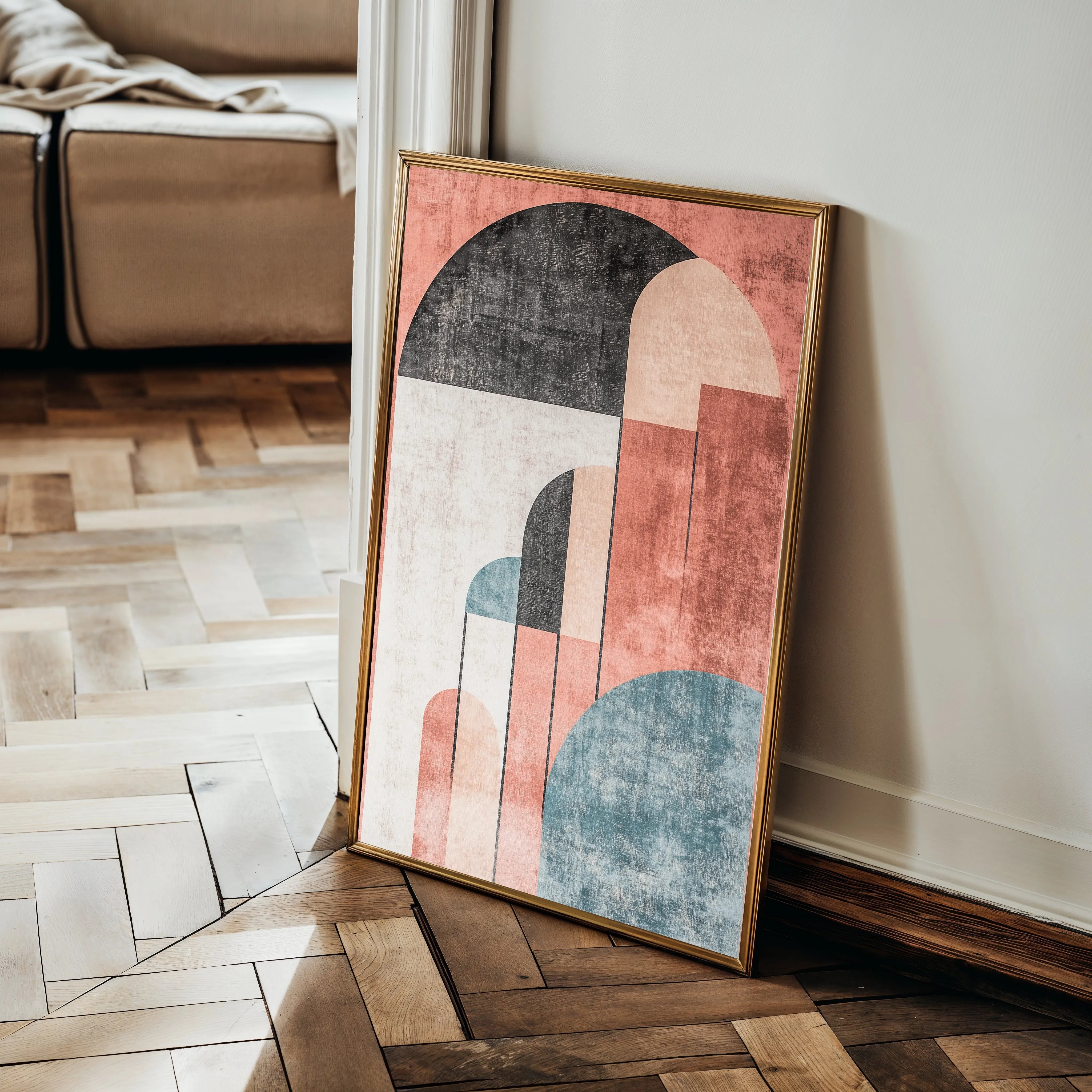 Abstract 629 Canvas Art 18" x 24" / 45 x 60 cm / Black