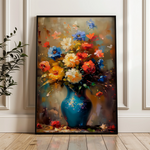 Floral 629 Canvas Art 18" x 24" / 45 x 60 cm / Black