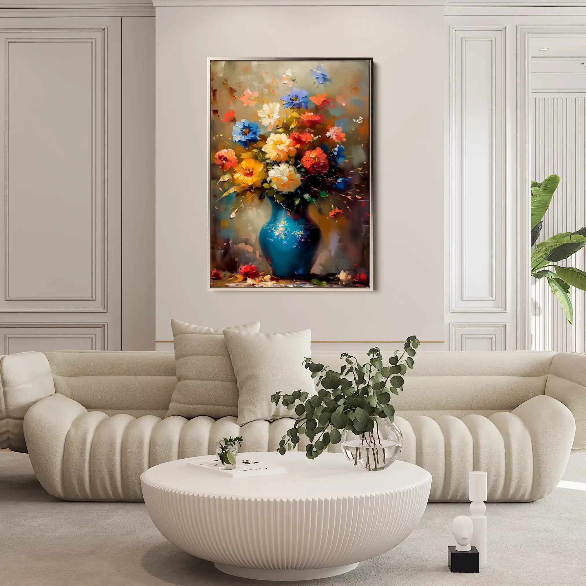 Floral 629 Canvas Art 60 x 40 cm / Black