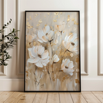 Floral 630 Canvas Art 18" x 24" / 45 x 60 cm / Black