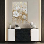 Floral 630 Canvas Art 18" x 24" / 45 x 60 cm / Black