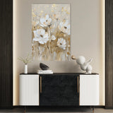 Floral 630 Canvas Art 18" x 24" / 45 x 60 cm / Black