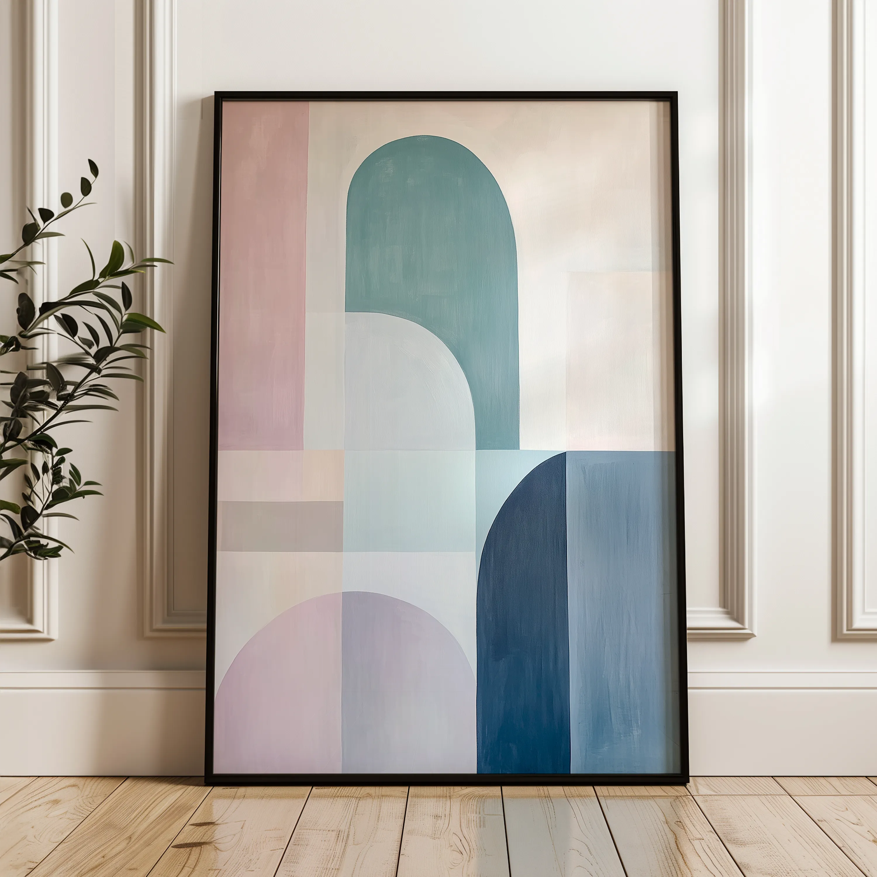 Abstract 631 Canvas Art 18" x 24" / 45 x 60 cm / Black