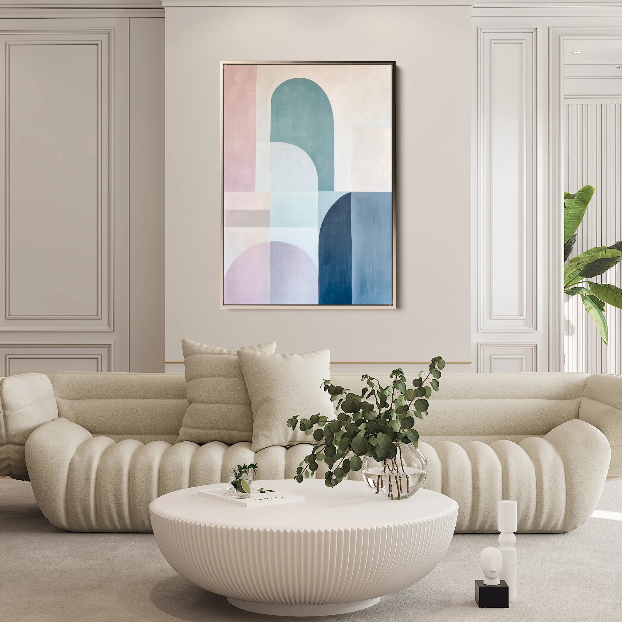 Abstract 631 Canvas Art 18" x 24" / 45 x 60 cm / Black