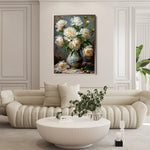 Floral 631 Canvas Art 60 x 40 cm / Black