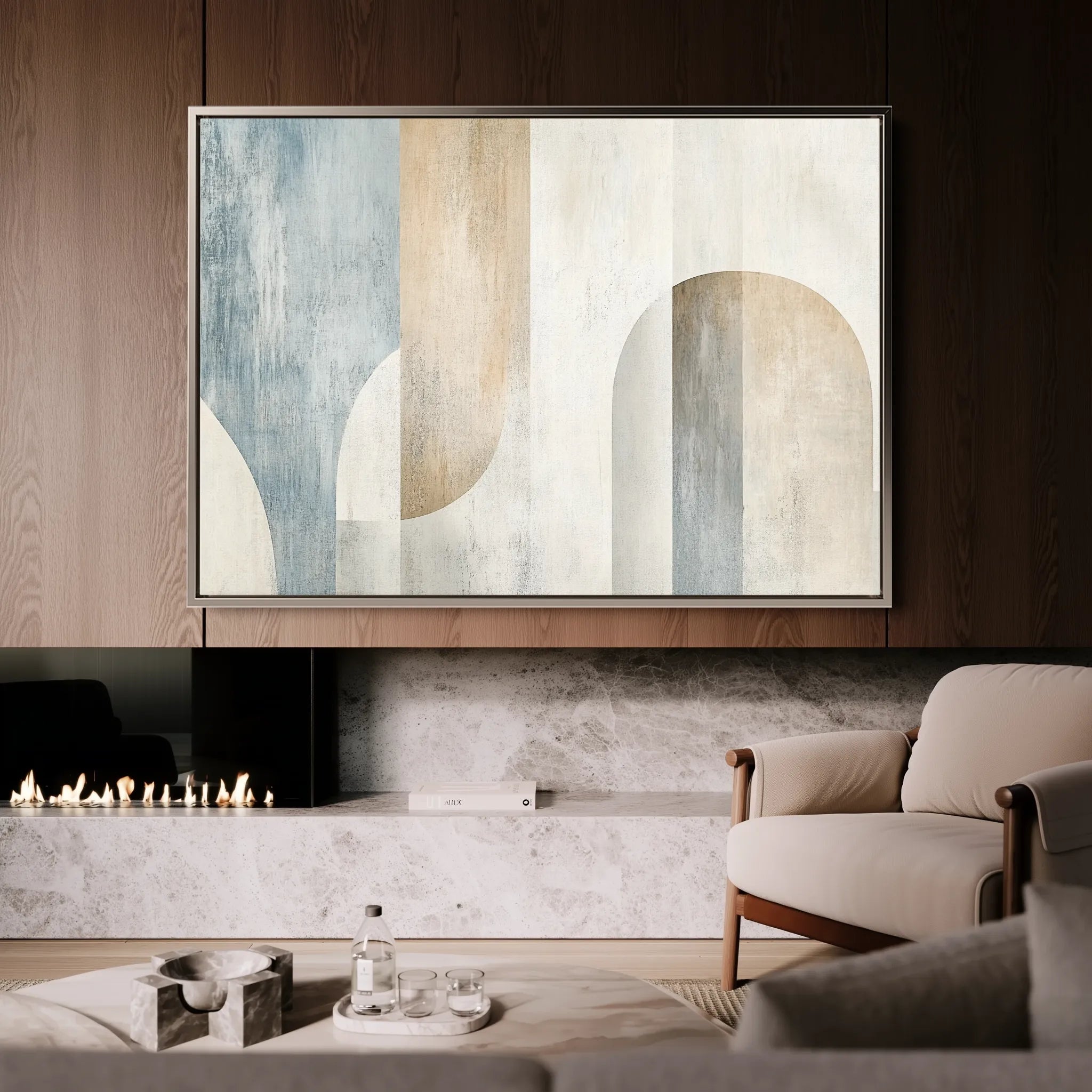 Abstract 632 Canvas Art 18" x 24" / 45 x 60 cm / Black
