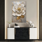 Floral 632 Canvas Art 18" x 24" / 45 x 60 cm / Black