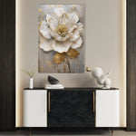 Floral 632 Canvas Art 60 x 40 cm / Black
